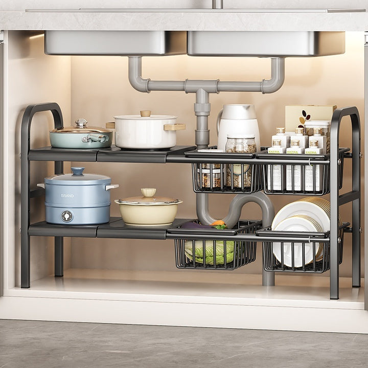 Kitchen Retractable Sink Storage Rack